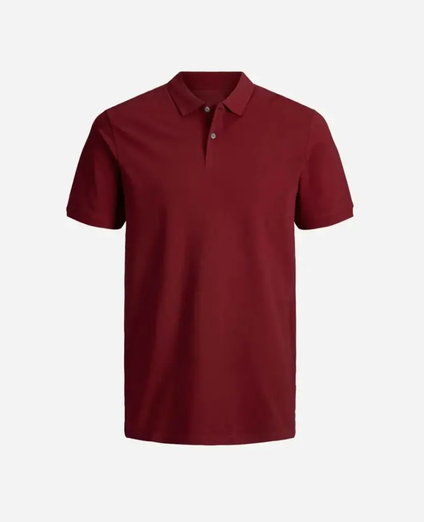 Camiseta Tipo polo Manga Corta Hombre VINOTINTO