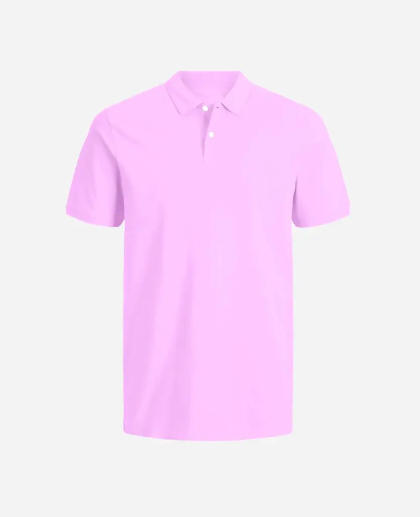 Camiseta Tipo polo Manga Corta Hombre ROSADO