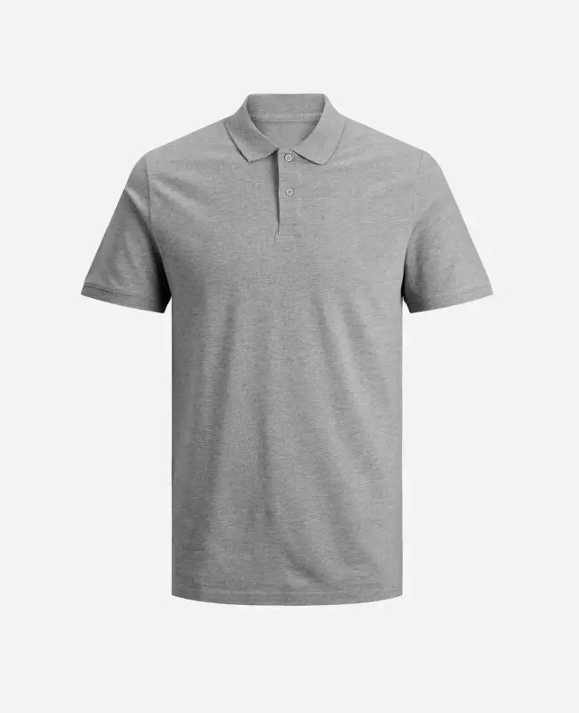 Camiseta Tipo polo Manga Corta Hombre GRIS JASPED
