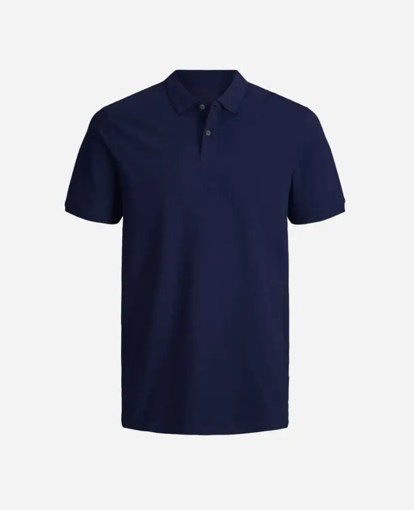 Camiseta Tipo polo Manga Corta Hombre AZUL OSCURO