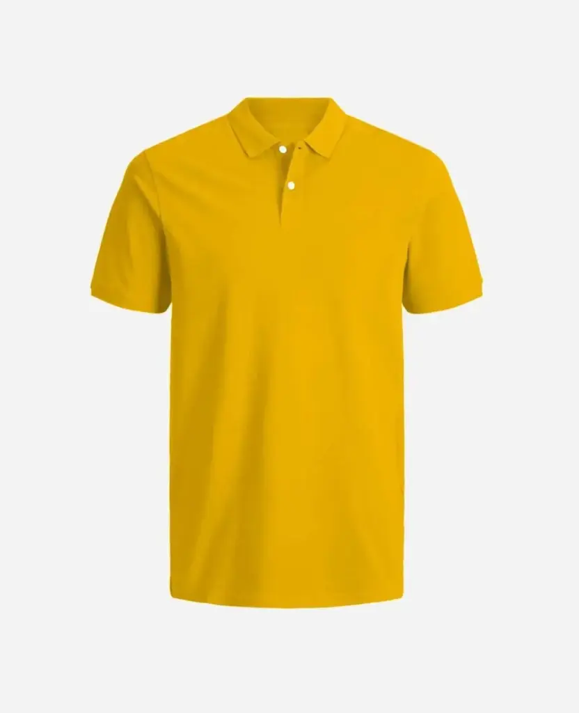 Camiseta Tipo polo Manga Corta Hombre AMARILLO FUERTE