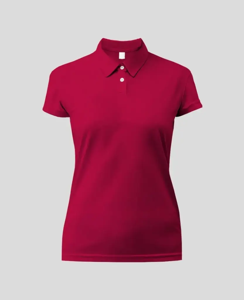 Camiseta Tipo polo Manga Corta Mujer Fucsia