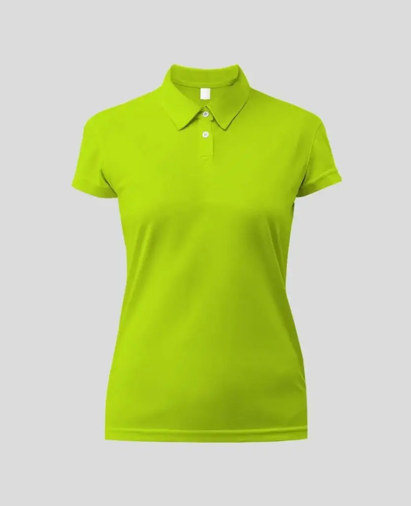 Camiseta Tipo polo Manga Corta Mujer Limon