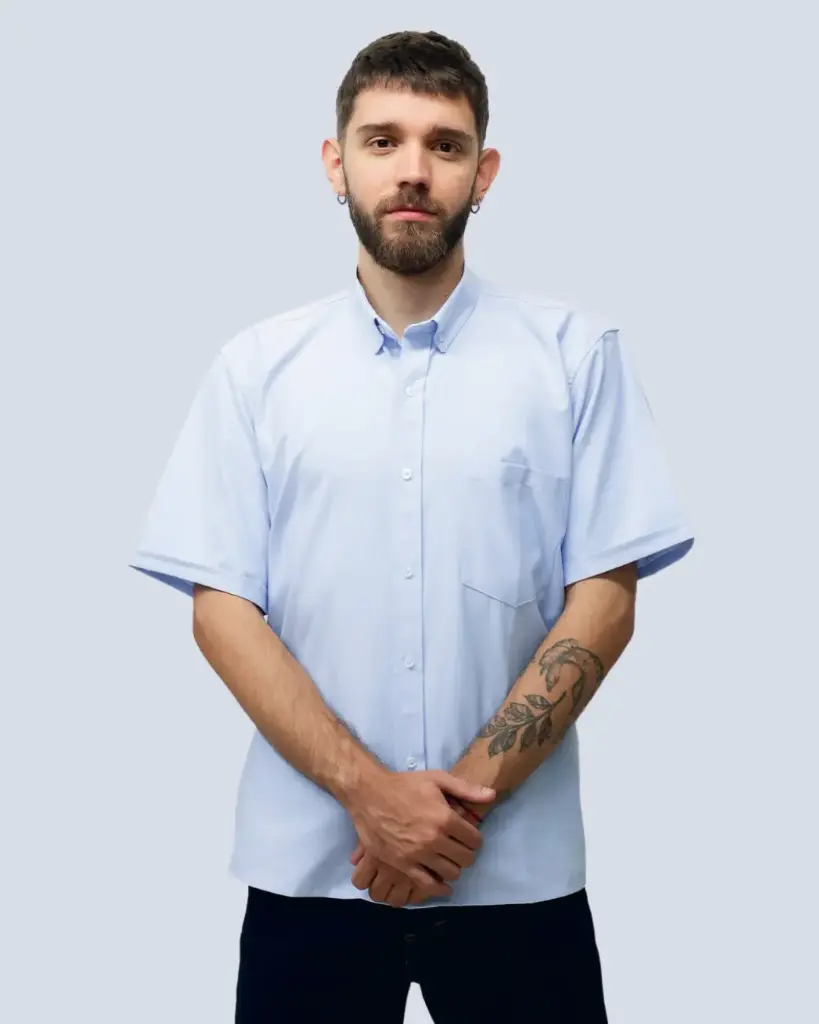 Camisa Oxford Manga Corta 