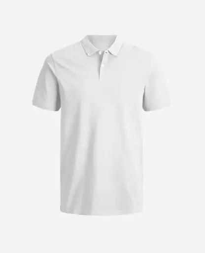 Camiseta Tipo polo Manga Corta Hombre BLANCA