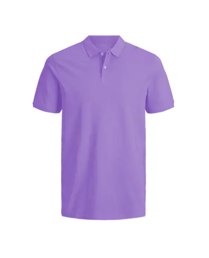 Camiseta Tipo polo Manga Corta Hombre LILA