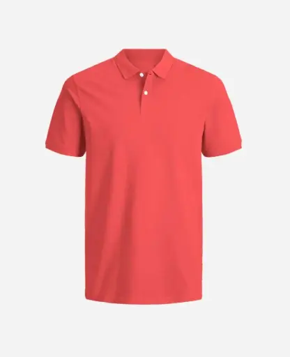 Camiseta Tipo polo Manga Corta Hombre CORAL