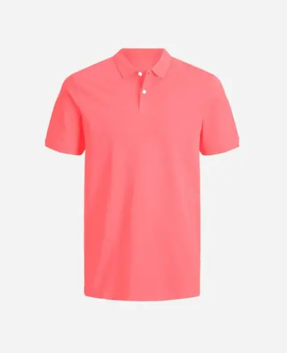Camiseta Tipo polo Manga Corta Hombre NARANJA NEON