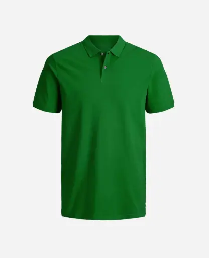 Camiseta Tipo polo Manga Corta Hombre VERDE OSCURO
