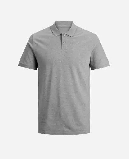 Camiseta Tipo polo Manga Corta Hombre GRIS JASPED