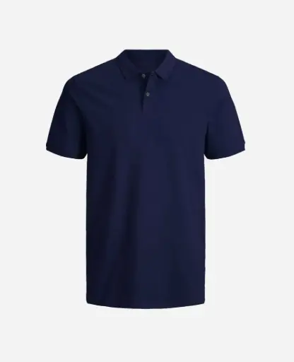 Camiseta Tipo polo Manga Corta Hombre AZUL OSCURO