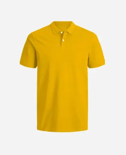 Camiseta Tipo polo Manga Corta Hombre AMARILLO FUERTE