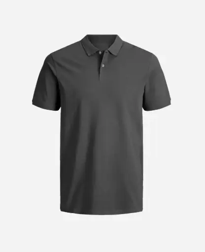 Camiseta Tipo polo Manga Corta Hombre GRIS OSCURO