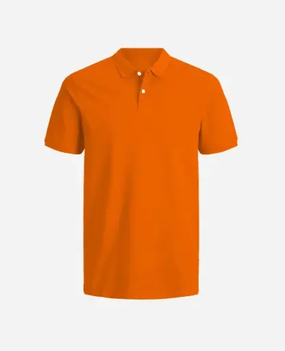 Camiseta Tipo polo Manga Corta Hombre NARANJA