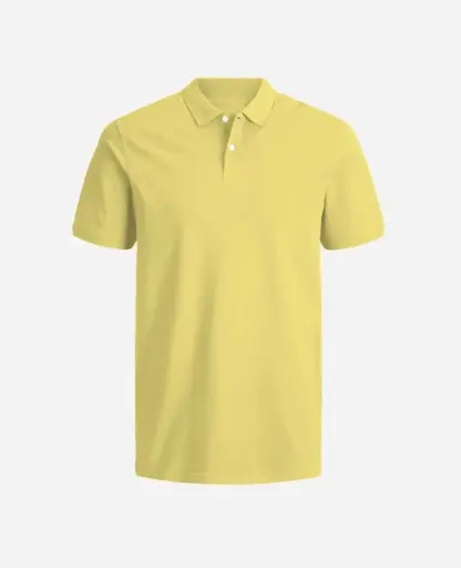 Camiseta Tipo polo Manga Corta Hombre AMARILLO PALIDO