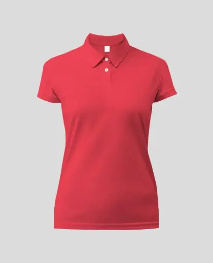 Camiseta Tipo polo Manga Corta Mujer Coral