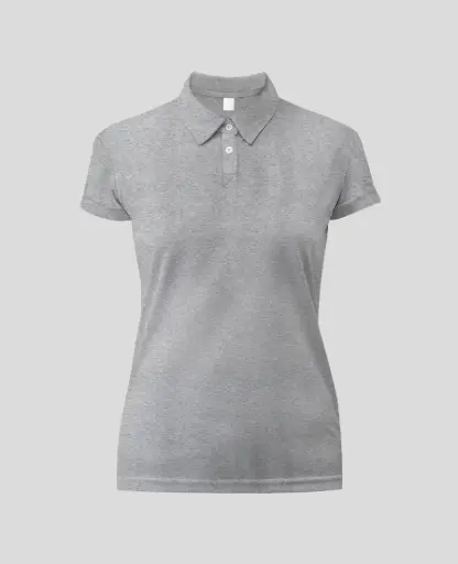 Camiseta Tipo polo Manga Corta Mujer Gris Jasped
