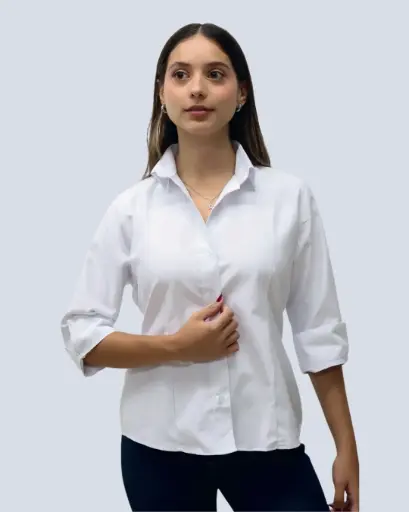 Blusa Oxford Manga 3/4