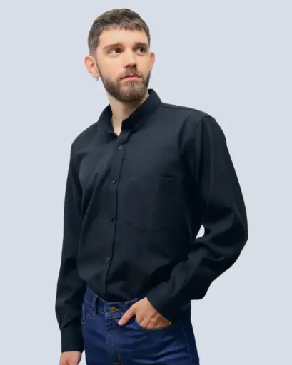 Camisa Oxford Manga Larga 